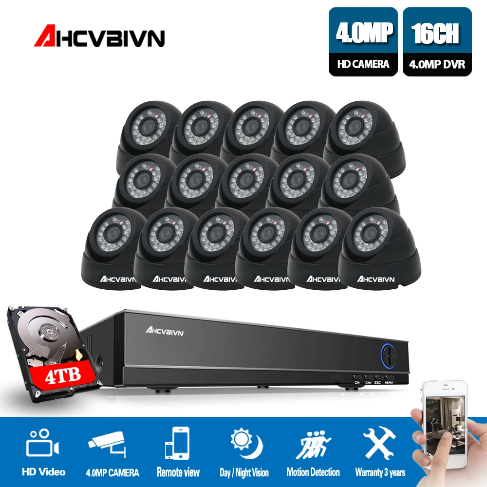 16CH Surveillance System 16PS 4MP Indoor Security Camera 16CH CCTV DVR Kit Video Surveillance iPhone Android Remote View
16CH Surveillance System 16PS 4MP Indoor Security Camera 16CH CCTV DVR Kit Video Surveillance iPhone Android Remote View