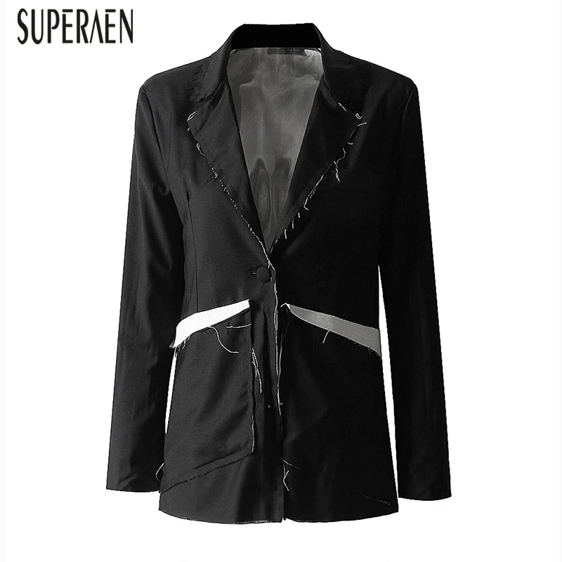 SuperAen 2019 Spring New Women Suit Jacket Solid Color Cotton Wild Casual Ladies Jacket Irregular Long Sleeve Europe Women Tops
SuperAen 2019 Spring New Women Suit Jacket Solid Color Cotton Wild Casual Ladies Jacket Irregular Long Sleeve Europe Women Tops
