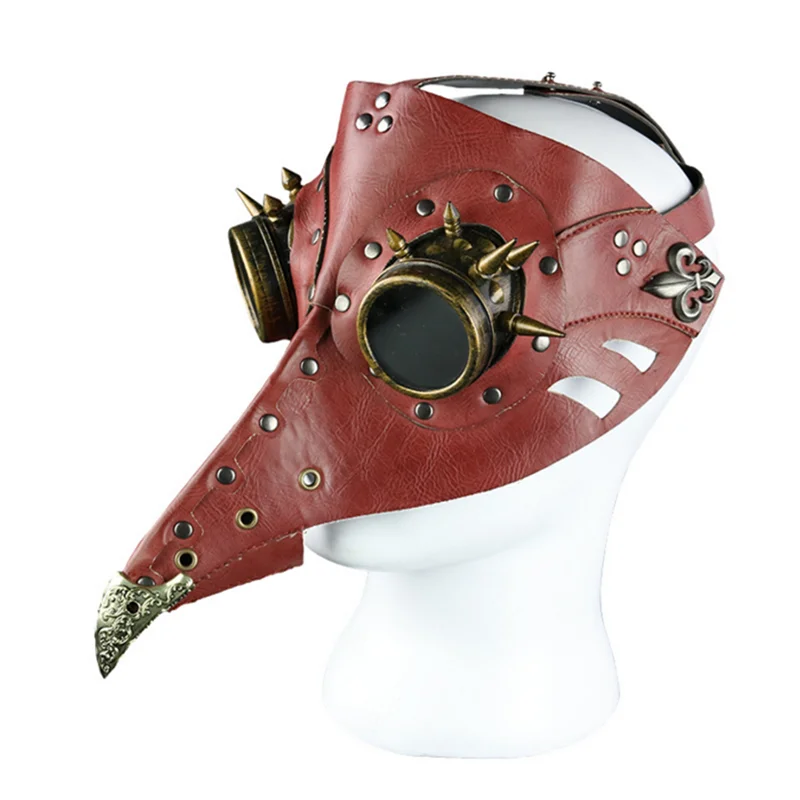 Steam Punk Red Black Death Holloween Plague Doctor Mask Bird beak Long Nose PURGE PU Glasess Metal Costume
Steam Punk Red Black Death Holloween Plague Doctor Mask Bird beak Long Nose PURGE PU Glasess Metal Costume