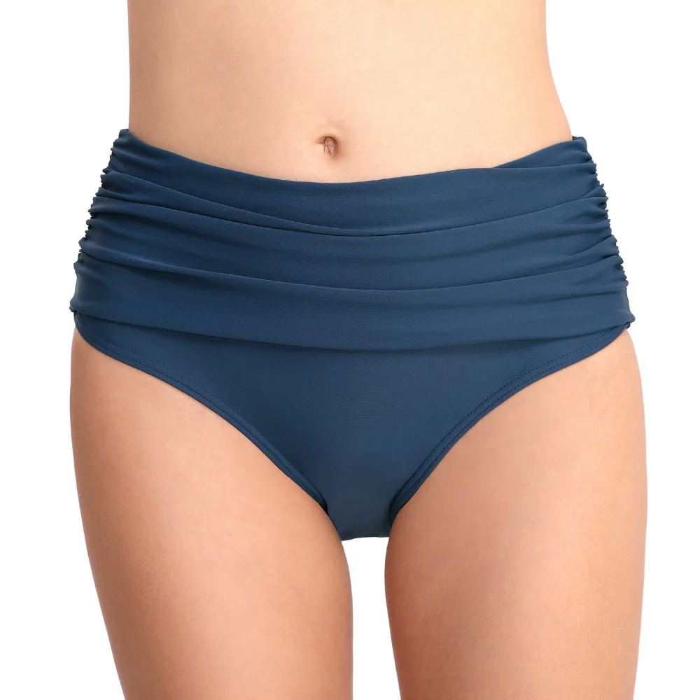 Women Vintage High Waist Stretchy Pleated Bikini Bottom Stylish Two Piece Separate Shorts Sexy Triangular Blue/Black Size M,L,XL
Women Vintage High Waist Stretchy Pleated Bikini Bottom Stylish Two Piece Separate Shorts Sexy Triangular Blue/Black Size M,L,XL