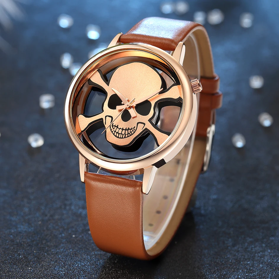 2018 New Luxury Brand Gold Black Skull Watches Women Unique Design Leather Sport Quartz Wristwatch Ladies Clock Relogio Feminino
2018 New Luxury Brand Gold Black Skull Watches Women Unique Design Leather Sport Quartz Wristwatch Ladies Clock Relogio Feminino