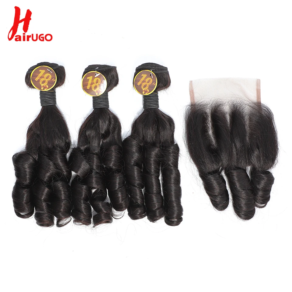 Romance Weave Hair Bundles With Closure Brazilian Human Hair HairUGo Remy Spiral Curl 3 Bundles With Closure 1 Set for Full Head
Romance Weave Hair Bundles With Closure Brazilian Human Hair HairUGo Remy Spiral Curl 3 Bundles With Closure 1 Set for Full Head