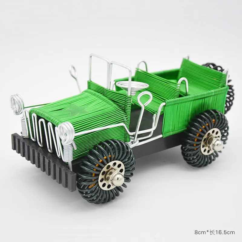 16cm Aluminum Wire Hand Jeep Model Off-road Vehicle Simulation Creative Display Toy Pure manual for kids
16cm Aluminum Wire Hand Jeep Model Off-road Vehicle Simulation Creative Display Toy Pure manual for kids