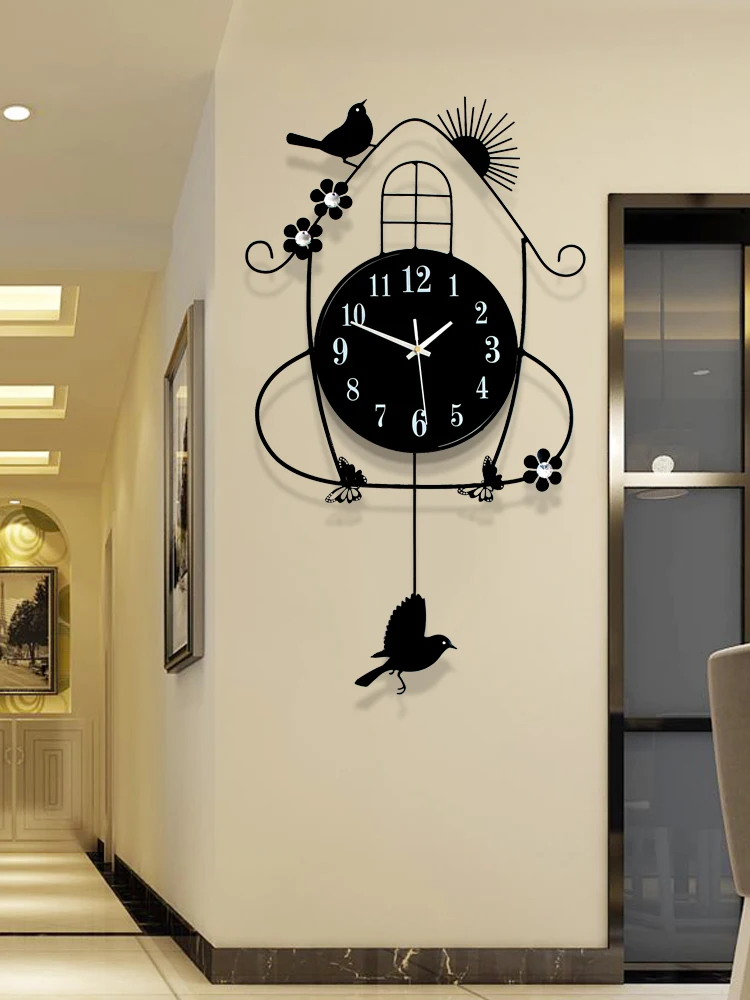 European Modern Wall Hanging Metal Clock Crafts Decoration Home Livingroom Mute Luminous Quartz Wall Clocks Mural Ornaments Art
European Modern Wall Hanging Metal Clock Crafts Decoration Home Livingroom Mute Luminous Quartz Wall Clocks Mural Ornaments Art