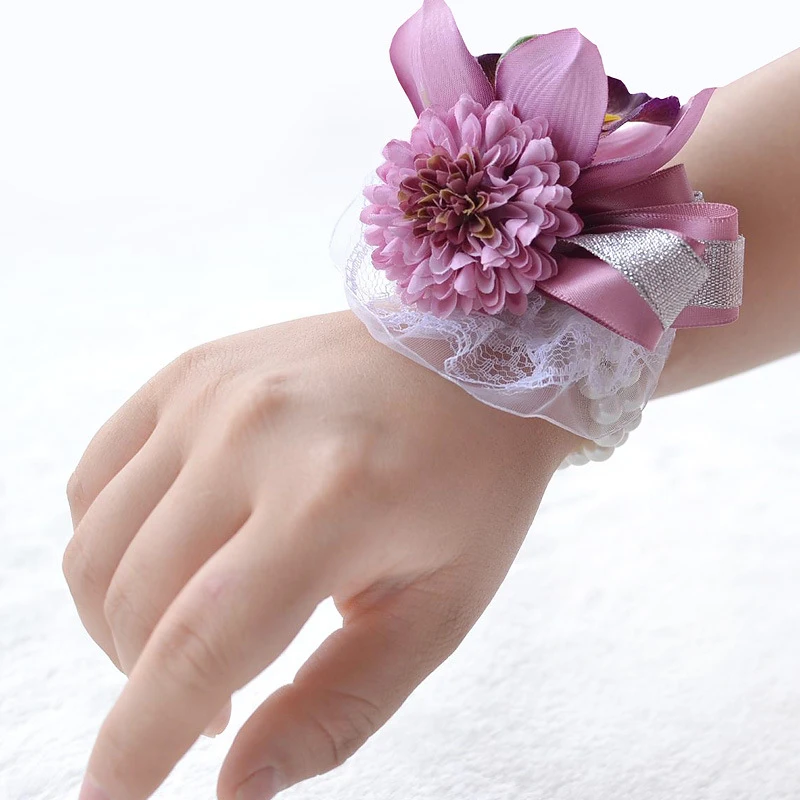 Pearl Hand Band Artificial Lace Wrist Corsage Bracelet Silk Flower Bridesmaid Hand Flowers For Wedding Party Decoration
Pearl Hand Band Artificial Lace Wrist Corsage Bracelet Silk Flower Bridesmaid Hand Flowers For Wedding Party Decoration