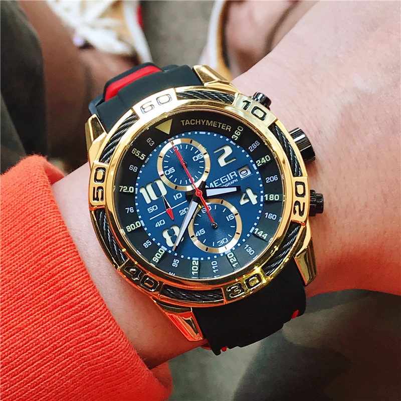 MEGIR Men Quartz Watch Top Luxury Brand Man Military Army Sport Watches Mens Silicone Strap Chronograph Wristwatch-2045
MEGIR Men Quartz Watch Top Luxury Brand Man Military Army Sport Watches Mens Silicone Strap Chronograph Wristwatch-2045