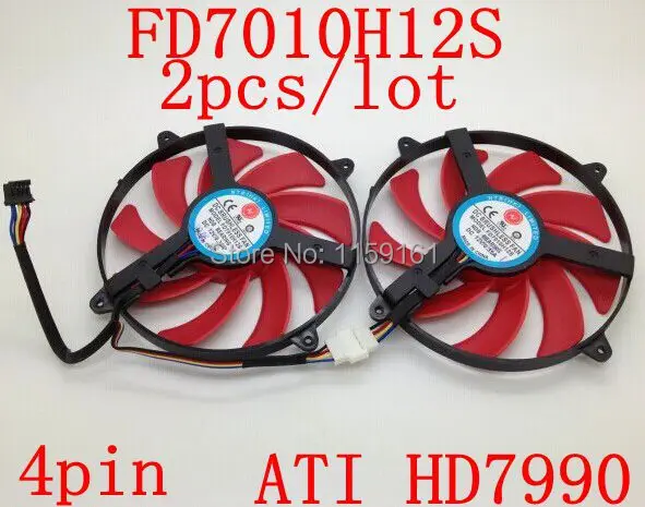 

Free Shipping NTK FD7010H12S 2pcs/lot for ATI HD7990 installation hole of ultrathin 70mm graphics card fan