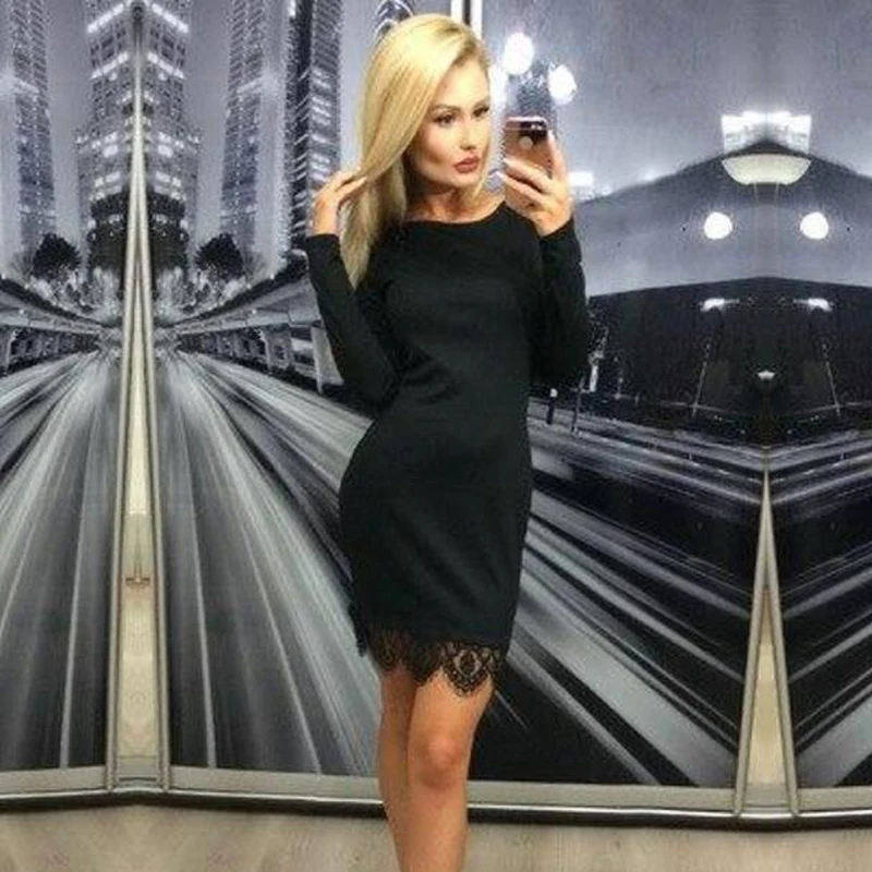 2017-Women-Autumn-Elegant-lace-solid-bodycon-dress-Vestidos-winter-long-sleeve-Christmas-evening-party-Wine (4)