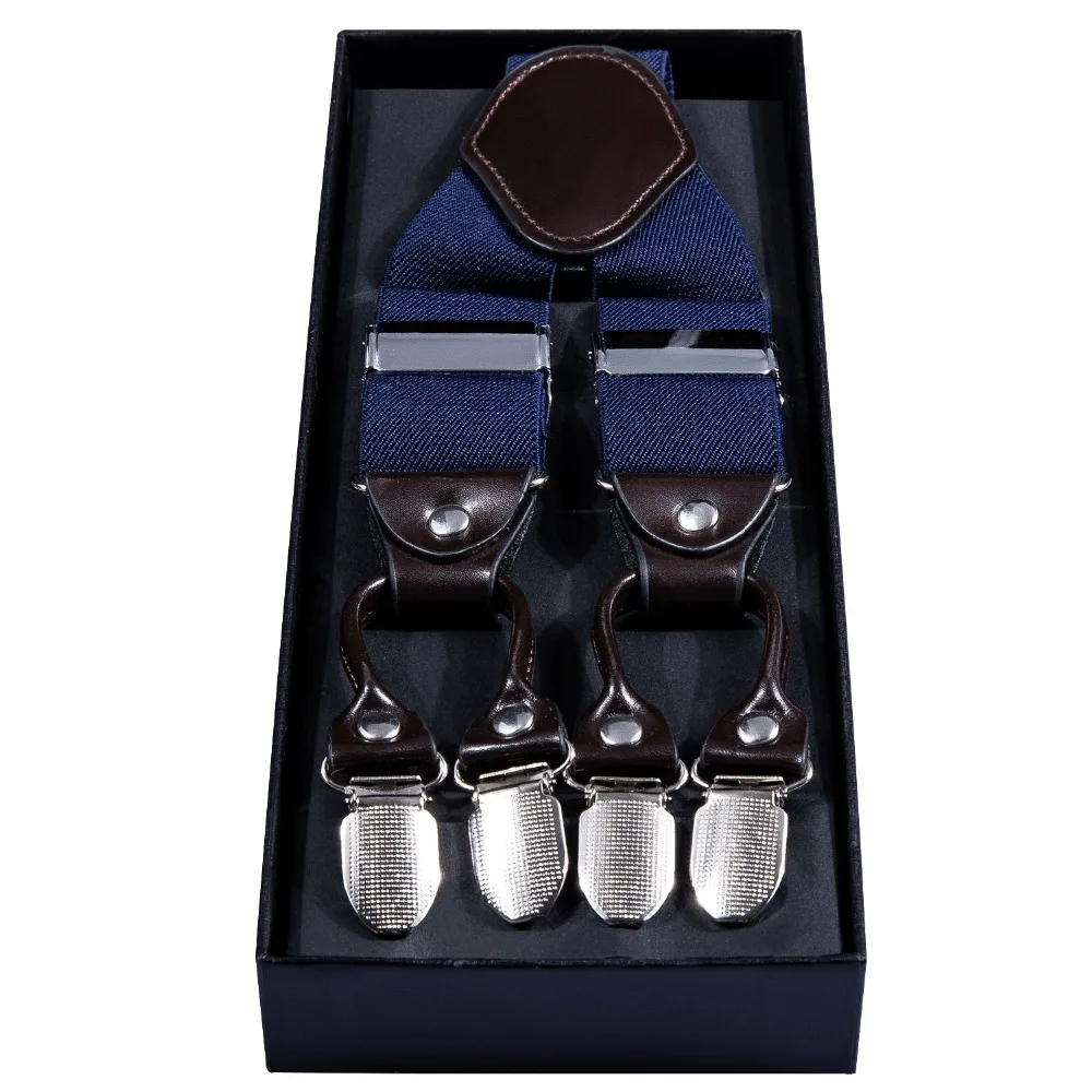 Barry.wang Elastic Leather Suspenders 6 Clip Braces Vintage Men Women Suspenders For Skirt Trousers Wedding Suspensorio BD-1003
Barry.wang Elastic Leather Suspenders 6 Clip Braces Vintage Men Women Suspenders For Skirt Trousers Wedding Suspensorio BD-1003