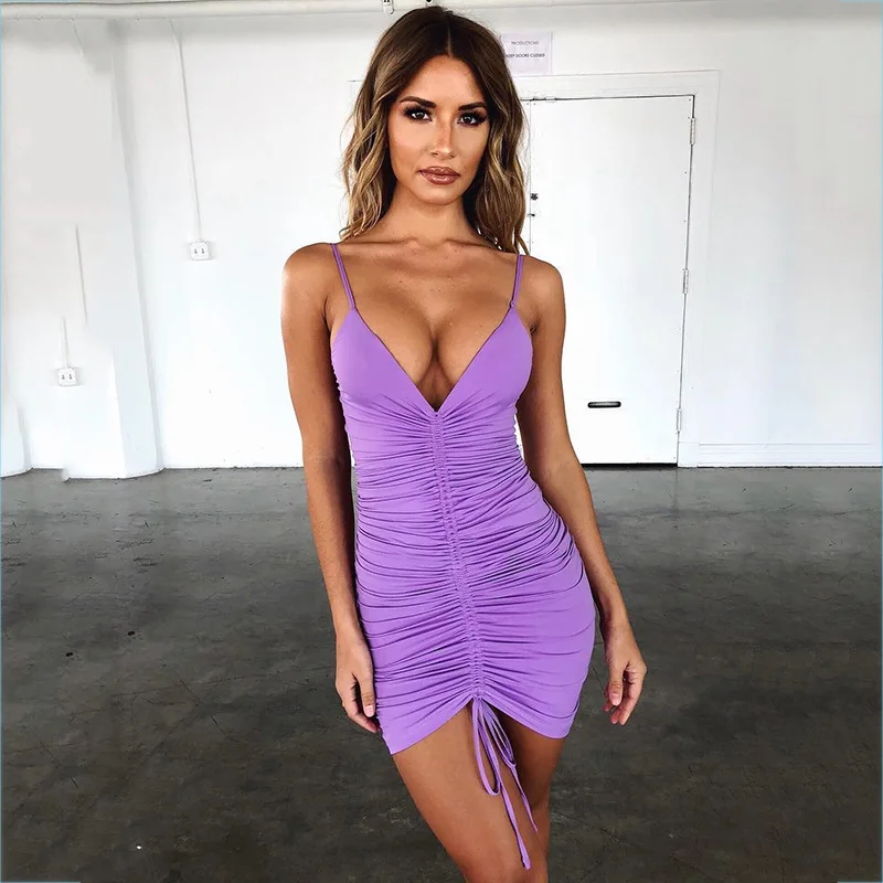 Women Bodycon Dress Deep V neck Sexy night Club dress short Draped Party Summer clothes vestidos corto de fiesta de noche mujer
Women Bodycon Dress Deep V neck Sexy night Club dress short Draped Party Summer clothes vestidos corto de fiesta de noche mujer