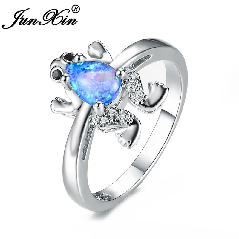 JUNXIN Pear Cut Blue White Fire Opal Frog Rings For Women 925 Sterling Silver Filled Black Red Zircon Birthstone Wedding Ring CZ
JUNXIN Pear Cut Blue White Fire Opal Frog Rings For Women 925 Sterling Silver Filled Black Red Zircon Birthstone Wedding Ring CZ
