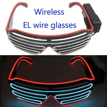 2019 wireless EL Wire Neon LED glow Sunglasses Light Up Glasses Rave Costume Party DJ SunGlasses Birthday Party
2019 wireless EL Wire Neon LED glow Sunglasses Light Up Glasses Rave Costume Party DJ SunGlasses Birthday Party