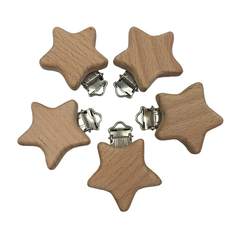 5PCs DIY Baby Pacifier Clips Beach Star Pattern Natural Color Beech Metal Holders Clasps Infant Teether Dummy Clips Accessories
5PCs DIY Baby Pacifier Clips Beach Star Pattern Natural Color Beech Metal Holders Clasps Infant Teether Dummy Clips Accessories