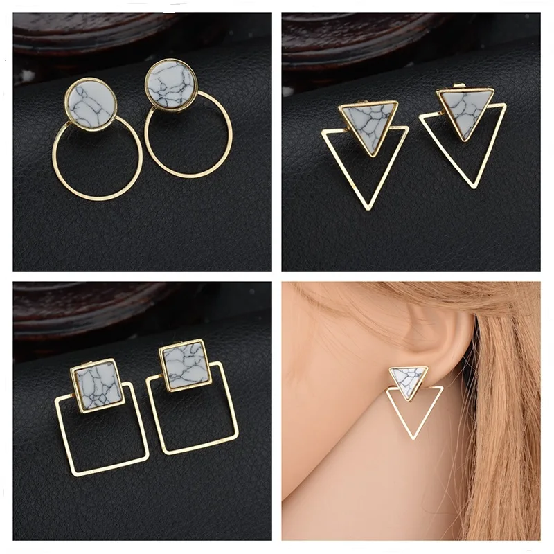 Minimalist Korean Simple Gold Circle Triangle Square Marbled Stone Geometric Drop Earrings Female Women Ear Jewelry Dropshipping
Minimalist Korean Simple Gold Circle Triangle Square Marbled Stone Geometric Drop Earrings Female Women Ear Jewelry Dropshipping