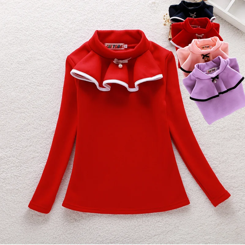 Famli Girls TShirt Children Autumn and Winter Plus velvet Red Lace Collar shirts Cotton Clothes for Girls 4-14 Years Kids Cloth
Famli Girls TShirt Children Autumn and Winter Plus velvet Red Lace Collar shirts Cotton Clothes for Girls 4-14 Years Kids Cloth