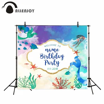 Allenjoy mermaid photo background wonderland children birthday party background sea theme background jellyfish photocall
Allenjoy mermaid photo background wonderland children birthday party background sea theme background jellyfish photocall