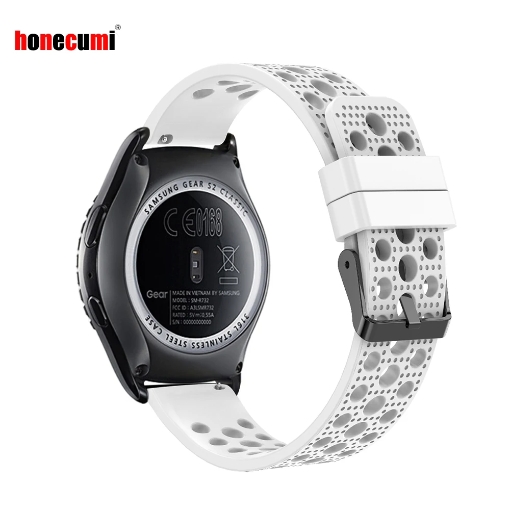 Honecumi Gear Sport Band 20mm Silicone Breathable Strap Wristband for Samsung Gear S2 Classic / Garmin Vivoactive 3/ Vivomove HR
Honecumi Gear Sport Band 20mm Silicone Breathable Strap Wristband for Samsung Gear S2 Classic / Garmin Vivoactive 3/ Vivomove HR