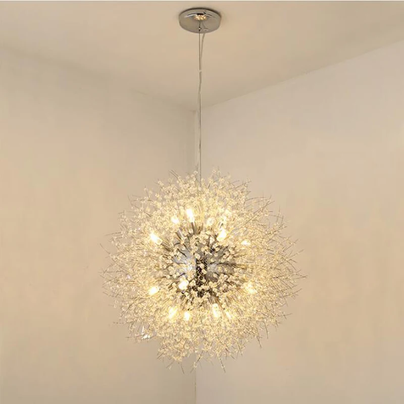 Chrome Golden vanity suspension Crystal Chandelier Modern Dandelion Chandelier Hanging G9 LED Lighting lustre for Living Room
Chrome Golden vanity suspension Crystal Chandelier Modern Dandelion Chandelier Hanging G9 LED Lighting lustre for Living Room