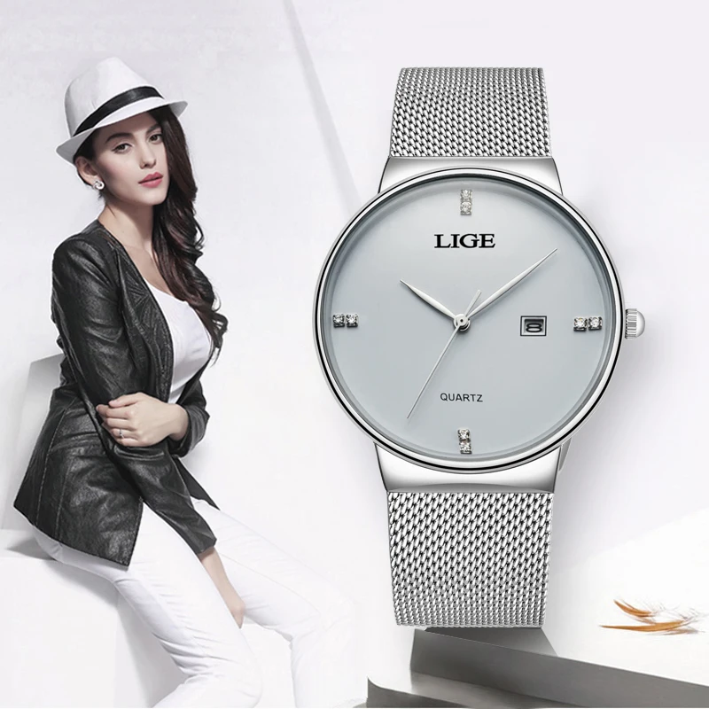 LIGE New Women Watches Top Luxury Brand Lady Fashion Casual Simple Steel Mesh Strap Wristwatch Gift for Girls Relogio Feminino
LIGE New Women Watches Top Luxury Brand Lady Fashion Casual Simple Steel Mesh Strap Wristwatch Gift for Girls Relogio Feminino