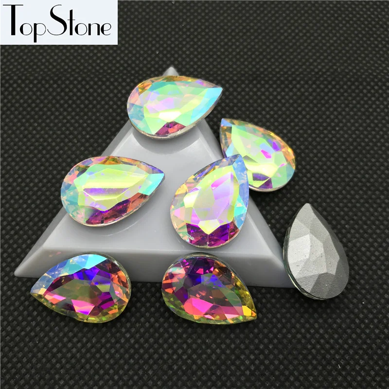 TopStone Teardrop Crystal AB Fancy Stone 4x6,7x10,10x14,13x18,18x25,20x30,30x40mm Droplet Crystals Glass Stones Jewelry Making
TopStone Teardrop Crystal AB Fancy Stone 4x6,7x10,10x14,13x18,18x25,20x30,30x40mm Droplet Crystals Glass Stones Jewelry Making