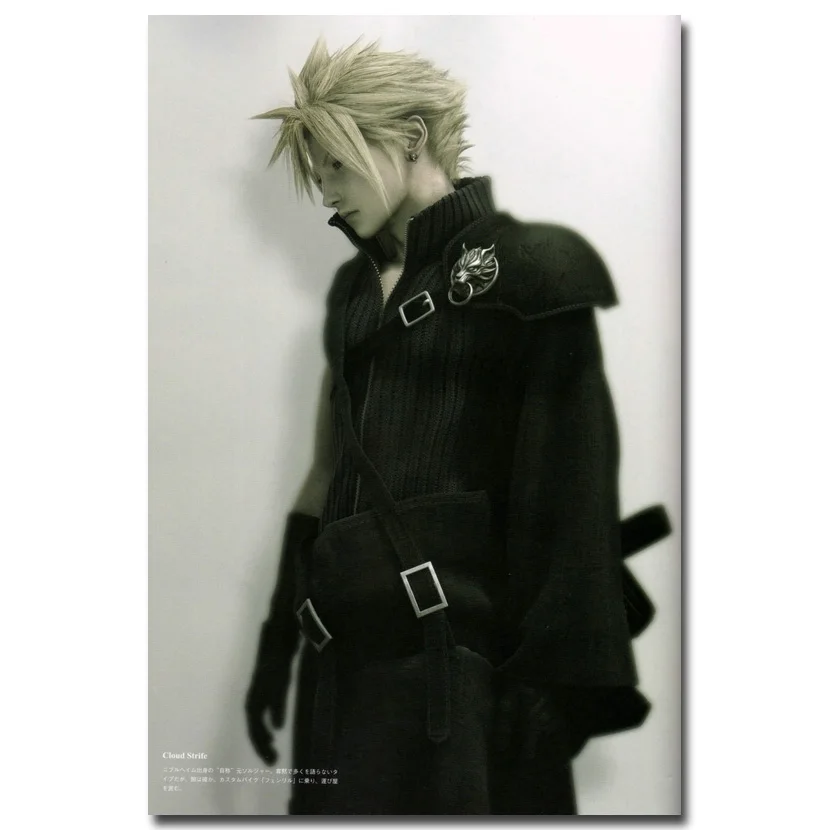 

Final Fantasy VII Art Silk Fabric Poster Print 13x20 24x36 inch Vedio Game Cloud Strife Pictures for Living Room Wall Decor 001