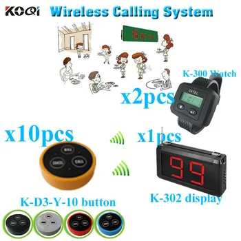 Restaurant Wireless Ordering System long range strong signal (1 display receiver+ 2 watch +10 table bell button)
Restaurant Wireless Ordering System long range strong signal (1 display receiver+ 2 watch +10 table bell button)