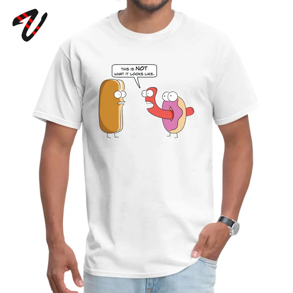 Classic Men On Sale Printed Tops T Shirt O-Neck Summer/Autumn Cotton T-Shirt Birthday Short Sleeve Clothing Shirt This is NOT what it looks like. -16943 white