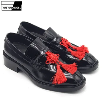 Vintage 2019 New Designer Mens Chinese Knot Runway Genuine Leather Dress Shoes Slip On Loafers Man Square Toe Luxury Party Shoes
Vintage 2019 New Designer Mens Chinese Knot Runway Genuine Leather Dress Shoes Slip On Loafers Man Square Toe Luxury Party Shoes
