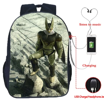 Dragon Ball Cell USB Charge Rucksack Super Saiyan Goku Students School Mochila Beautiful Laptop Backpack for Teens Men Women
Dragon Ball Cell USB Charge Rucksack Super Saiyan Goku Students School Mochila Beautiful Laptop Backpack for Teens Men Women