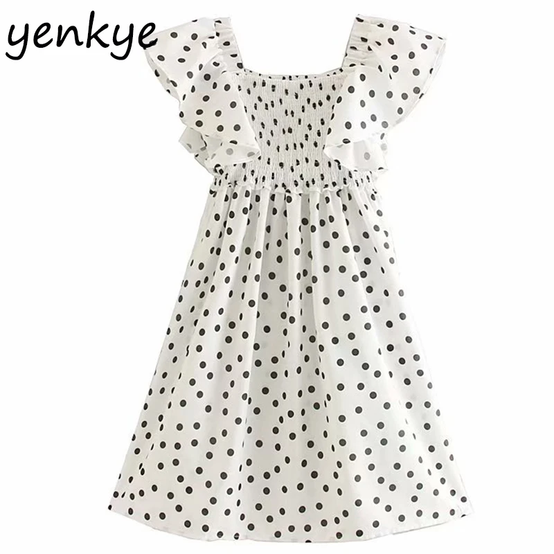 Summer 2019 Women Vintage Polka Dot Dress Sweet Lady Elastic Square Neck Flounce Sleeve High Waist A-line Dress short OZZ9171
Summer 2019 Women Vintage Polka Dot Dress Sweet Lady Elastic Square Neck Flounce Sleeve High Waist A-line Dress short OZZ9171