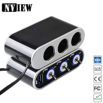 NVIEW Car-charger 5A 3Socket Cigarette Lighter Adapter usb car charger for iphone charger for Xiaomi Roidmi 2s Samsung Iphone
NVIEW Car-charger 5A 3Socket Cigarette Lighter Adapter usb car charger for iphone charger for Xiaomi Roidmi 2s Samsung Iphone