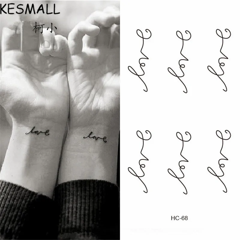 KESMALL 30PCS LOVE Waterproof Temporary Tattoo Sticker Lovers Body Art Wrist Letter Tattoos Women Men Fake Tatto 6*10.5cm CO647
KESMALL 30PCS LOVE Waterproof Temporary Tattoo Sticker Lovers Body Art Wrist Letter Tattoos Women Men Fake Tatto 6*10.5cm CO647