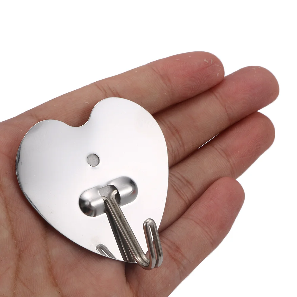 5 pcs Self Adhesive Hook Stainless Steel Coat Towel Heart Shape Hook for Bathroom Kitchen Toilet
5 pcs Self Adhesive Hook Stainless Steel Coat Towel Heart Shape Hook for Bathroom Kitchen Toilet