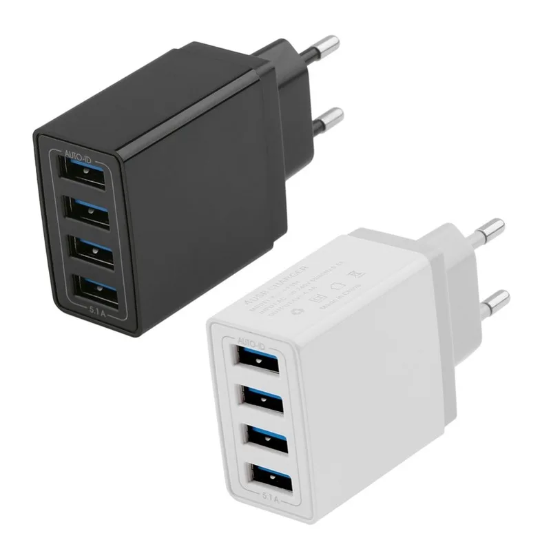 Universal 4 Ports Micro USB Charger Adapter 5V EU/US Plug Mobile Phone USB Travel Charger With Indicator Light for iPhone Huawei
Universal 4 Ports Micro USB Charger Adapter 5V EU/US Plug Mobile Phone USB Travel Charger With Indicator Light for iPhone Huawei