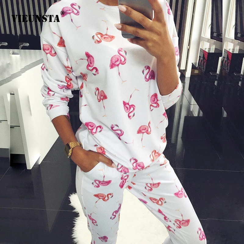 VIEUNSTA O-Neck Printed Two Pieces Sets Women Long Sleeve Tracksuit and Elastic Waist Pants Suits Casual Basic Sweatshirts Set
VIEUNSTA O-Neck Printed Two Pieces Sets Women Long Sleeve Tracksuit and Elastic Waist Pants Suits Casual Basic Sweatshirts Set