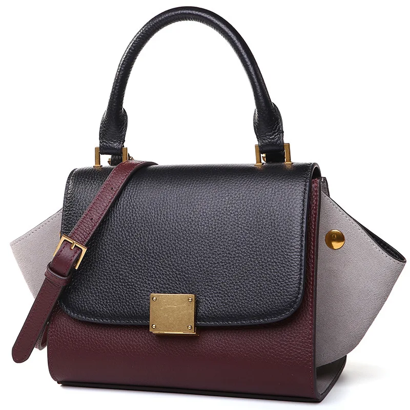 PASTE Genuine Leather Handbags for Women High Quality Trapeze Shoulder Bags Cowhide Panelled Crossbody Bag Top-handle Bag Bolsas
PASTE Genuine Leather Handbags for Women High Quality Trapeze Shoulder Bags Cowhide Panelled Crossbody Bag Top-handle Bag Bolsas