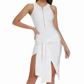 Newest Celebrity Party Bodycon Bandage Dress Women Red White Sleeveless O-Neck Sashes Sexy Split Night Club Dress Women Vestidos 
Newest Celebrity Party Bodycon Bandage Dress Women Red White Sleeveless O-Neck Sashes Sexy Split Night Club Dress Women Vestidos