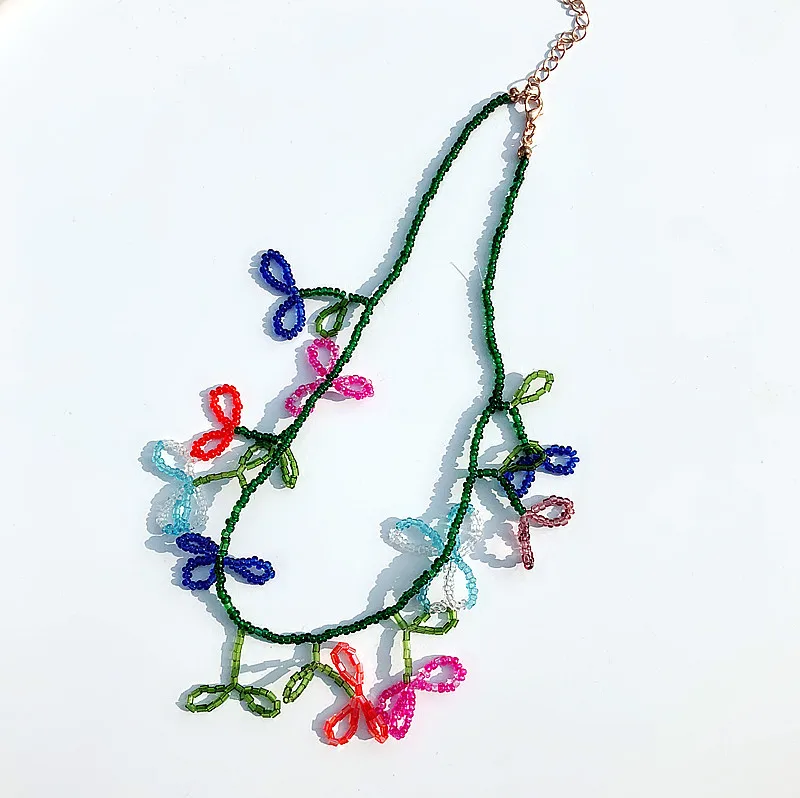 Net red late night with the necklace chokersen small flowers exquisite handmade beaded clavicle chain necklace super fairy 1036
Net red late night with the necklace chokersen small flowers exquisite handmade beaded clavicle chain necklace super fairy 1036
