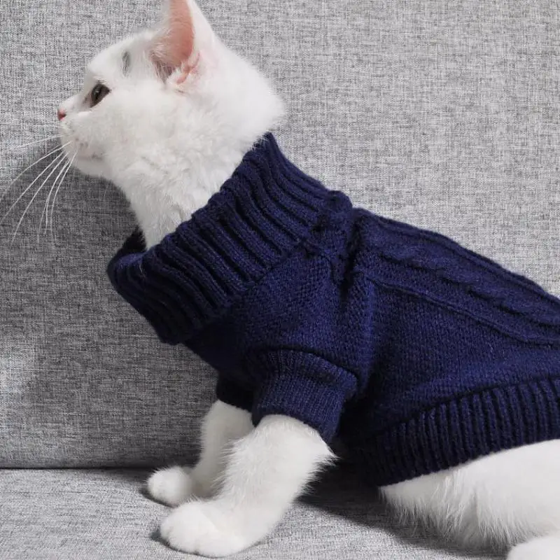Sweater For Cats And Small Dogs Cat Knit Swetars Turn-down Collar Sweater Warm Coat With Hoodie Pink,blue,gray For Cat
Sweater For Cats And Small Dogs Cat Knit Swetars Turn-down Collar Sweater Warm Coat With Hoodie Pink,blue,gray For Cat