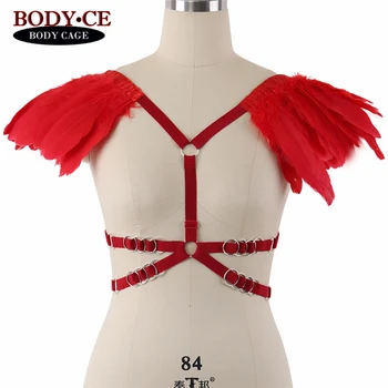 Red Feather Wings Epaulettes Bondage Shoulder Burning Man Festival Body Harness Dance Rave Lingerie Women Feather Harness Goth
Red Feather Wings Epaulettes Bondage Shoulder Burning Man Festival Body Harness Dance Rave Lingerie Women Feather Harness Goth