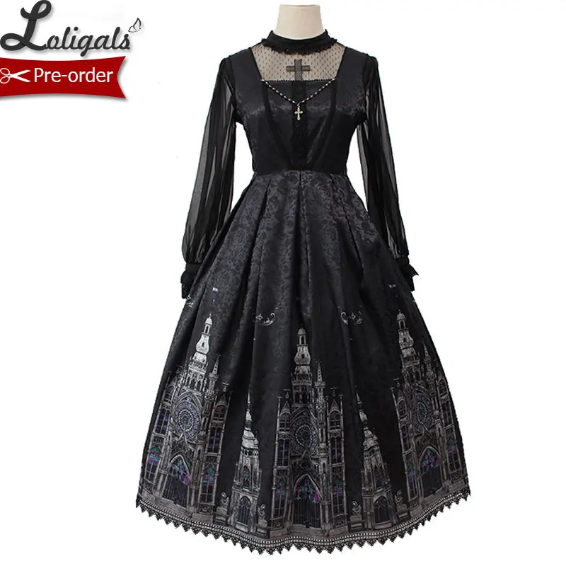 Gothic Lolita JSK Dress Church Printed Sleeveless Midi Party Dress by Alice Girl Limited stock
Gothic Lolita JSK Dress Church Printed Sleeveless Midi Party Dress by Alice Girl Limited stock