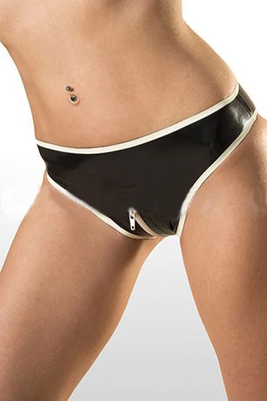 Sexy Women's Black Latex Briefs with Crotch Zipper Latex Underwear Latex Panties
Sexy Women's Black Latex Briefs with Crotch Zipper Latex Underwear Latex Panties