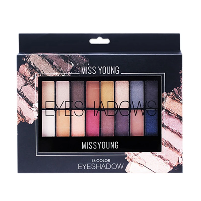 Missyoung Eye Shadow Palette 16 Colors Fashion Eyeshadow Textured Pallete Faced Matte Pearl Makeup Eye Shadow Cosmetic Accessory 
Missyoung Eye Shadow Palette 16 Colors Fashion Eyeshadow Textured Pallete Faced Matte Pearl Makeup Eye Shadow Cosmetic Accessory