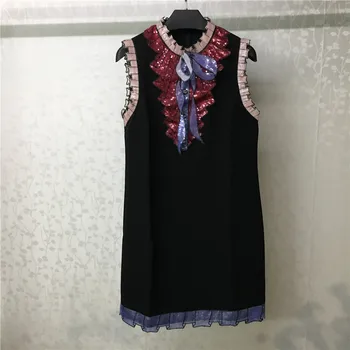 Women Mini Dress Summer Office Ladies Sequin O-neck Sleeveless Dress 2018 Fashion Women New Dress
Women Mini Dress Summer Office Ladies Sequin O-neck Sleeveless Dress 2018 Fashion Women New Dress
