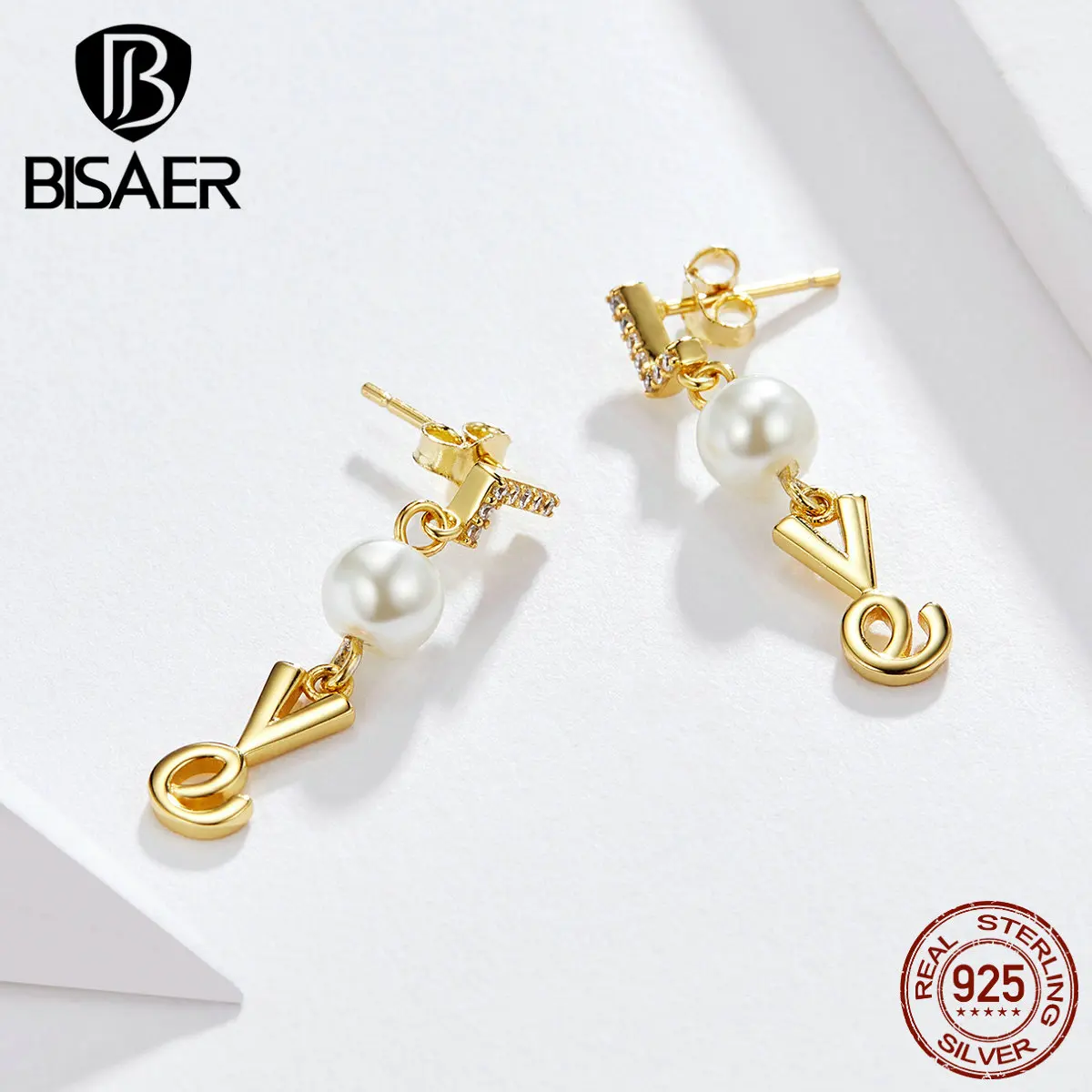 BISAER Vintage 925 Sterling Silver Romantic Love Women Stud Earrings Elegant Cubic Zircon Silver Earrings Fashion Jewelry EFE103
BISAER Vintage 925 Sterling Silver Romantic Love Women Stud Earrings Elegant Cubic Zircon Silver Earrings Fashion Jewelry EFE103