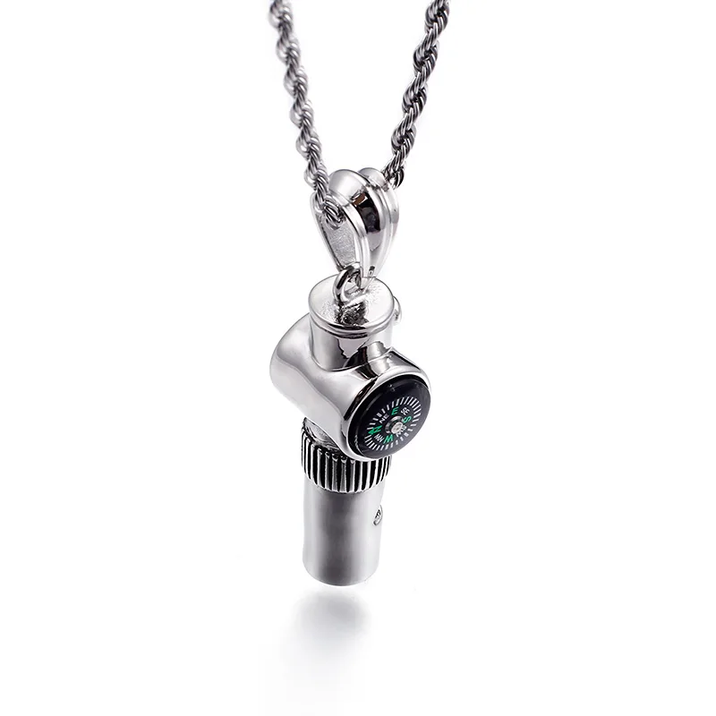 New Punk Style Biker Necklace Stainless Steel Compass Whistle Pendant Men's Field Survival Jewelry Necklace XMAS Gifts
New Punk Style Biker Necklace Stainless Steel Compass Whistle Pendant Men's Field Survival Jewelry Necklace XMAS Gifts