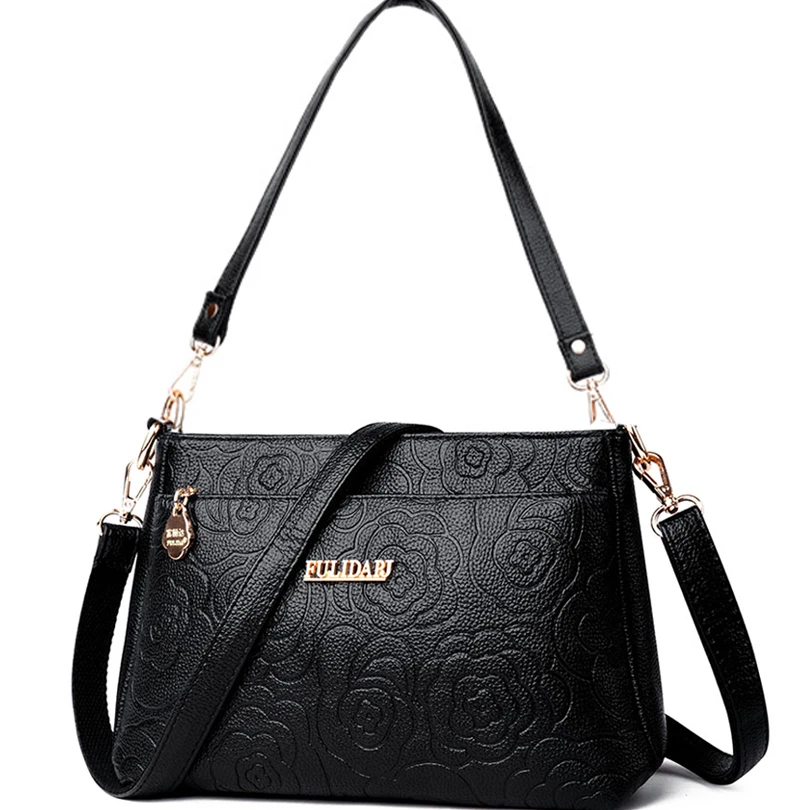black bag woman Flower embossed crossbody bags for women shoulder bag summer candy color Multi layer purses leather handbags
black bag woman Flower embossed crossbody bags for women shoulder bag summer candy color Multi layer purses leather handbags