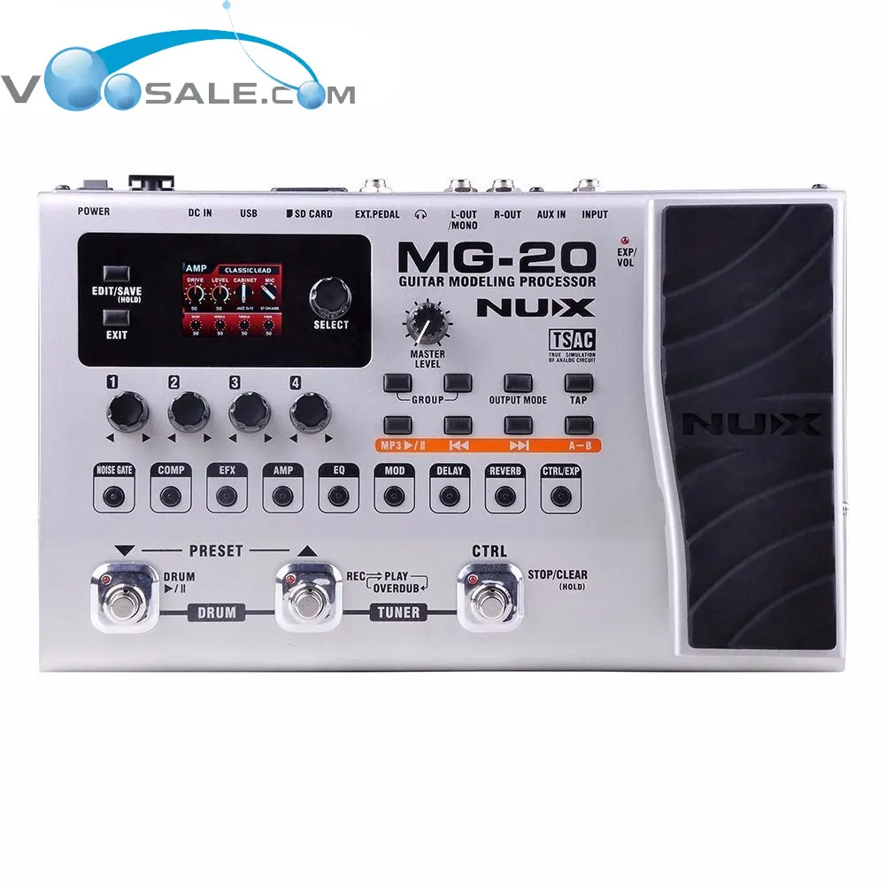 Nux MG-20 Guitar Modeling Processor LCD Digitech Multi Effect Pedal 60 Effector Modules 72 Preset Guitar Accessories Guitar Part
Nux MG-20 Guitar Modeling Processor LCD Digitech Multi Effect Pedal 60 Effector Modules 72 Preset Guitar Accessories Guitar Part