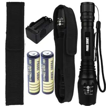 PROBE SHINY 5000LM XM-L T6 LED 18650 Tactical Flashlight Torch Lamps rechargeable + 18650/AAA Battery/Charger #3O4
PROBE SHINY 5000LM XM-L T6 LED 18650 Tactical Flashlight Torch Lamps rechargeable + 18650/AAA Battery/Charger #3O4
