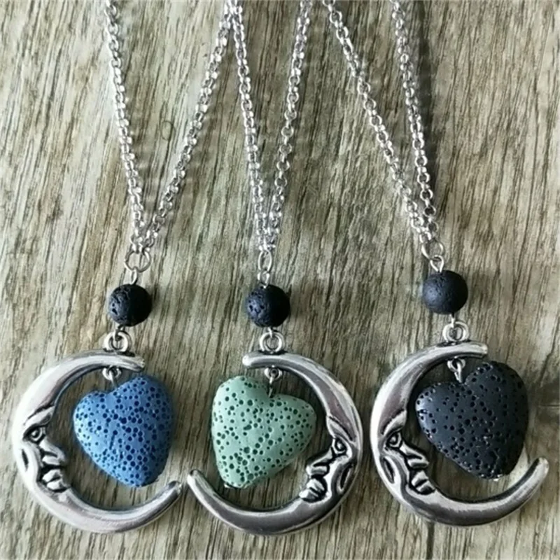 12 Colorful Heart Lava Stone Aroma Essential Oil Diffuser Necklace Aromatherapy Jewelry Black Volcanic Rock Stone Moon Necklace
12 Colorful Heart Lava Stone Aroma Essential Oil Diffuser Necklace Aromatherapy Jewelry Black Volcanic Rock Stone Moon Necklace